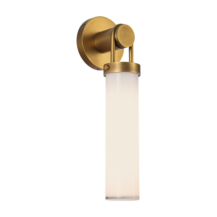 Alora Canada - WV355116VBGO - One Light Wall Sconce - Wynwood - Vintage Brass/Glossy Opal
