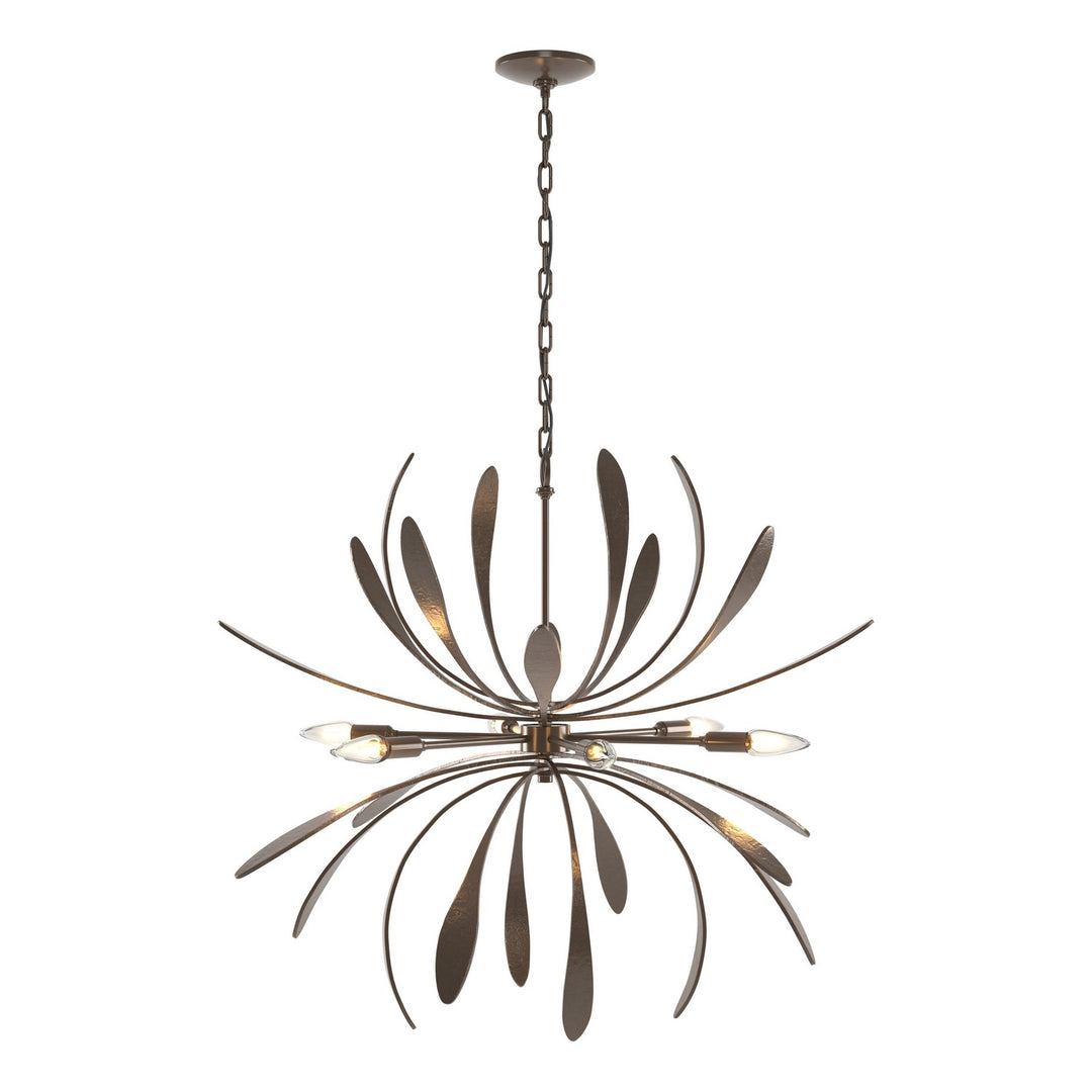 Hubbardton Forge Canada - 104350-SKT-05 - Six Light Chandelier - Dahlia - Bronze