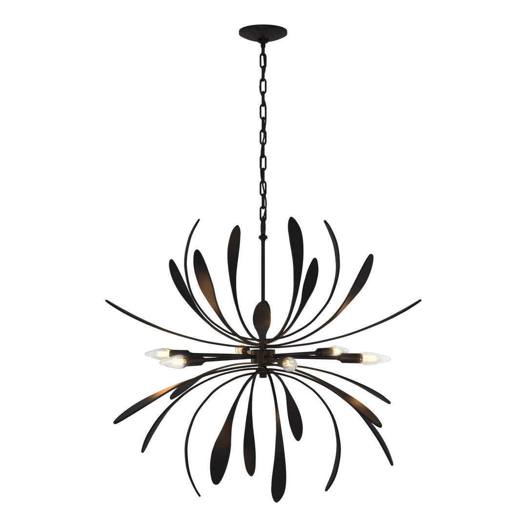 Hubbardton Forge Canada - 104350-SKT-10 - Six Light Chandelier - Dahlia - Black