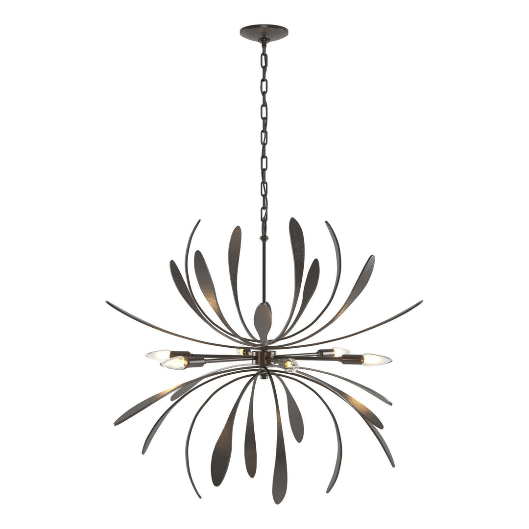 Hubbardton Forge Canada - 104350-SKT-14 - Six Light Chandelier - Dahlia - Oil Rubbed Bronze