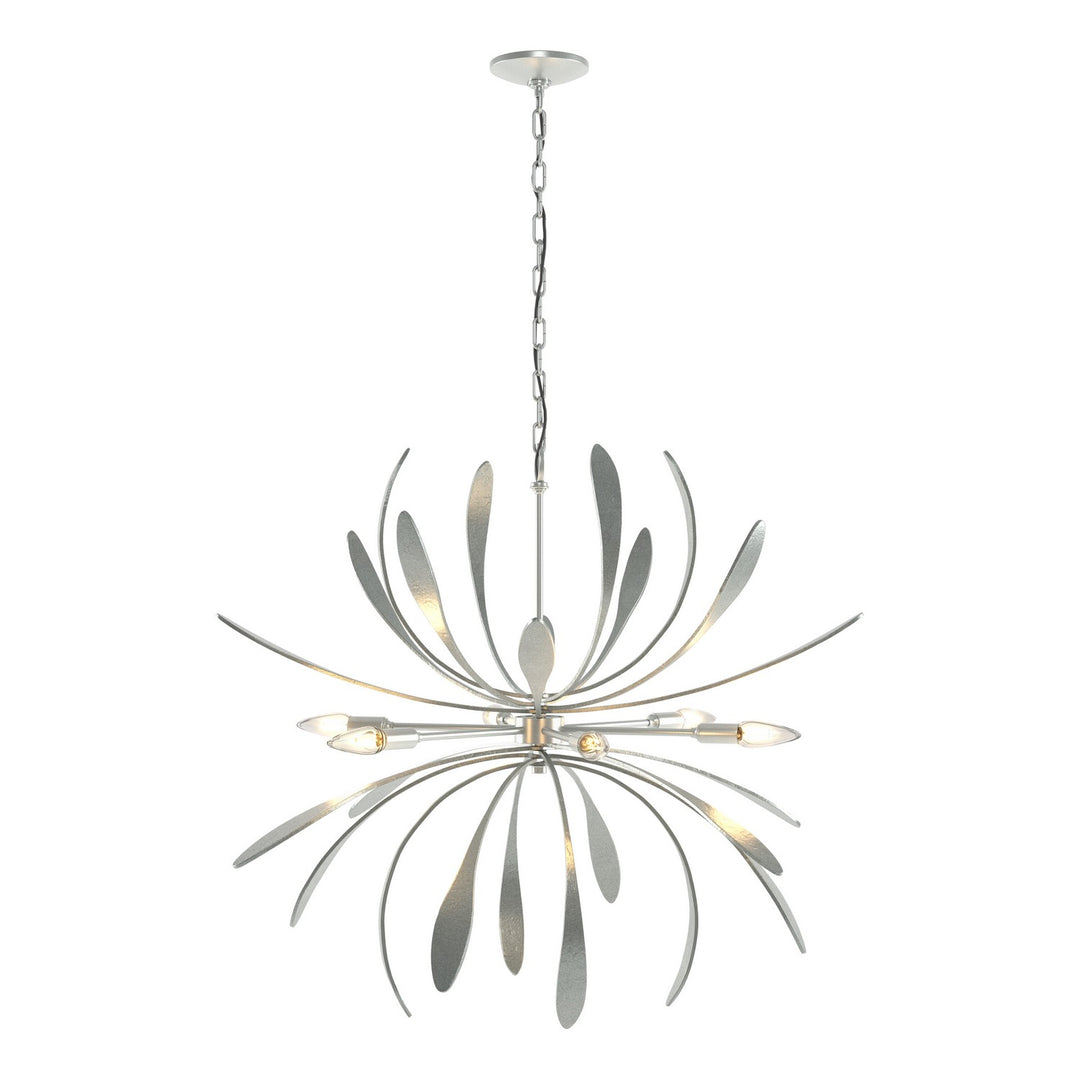 Hubbardton Forge Canada - 104350-SKT-82 - Six Light Chandelier - Dahlia - Vintage Platinum