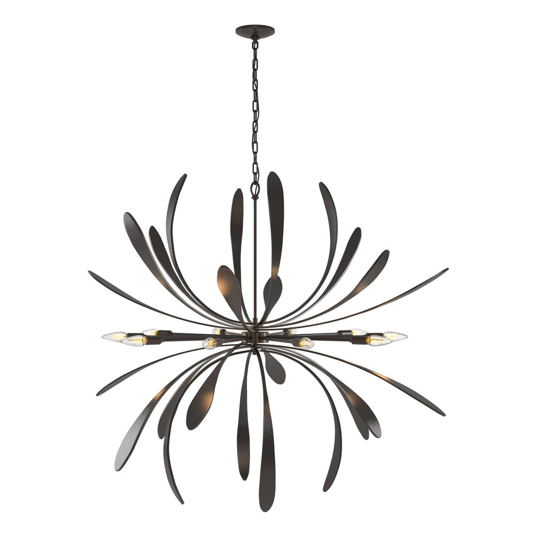 Hubbardton Forge Canada - 104355-SKT-14 - Ten Light Chandelier - Dahlia - Oil Rubbed Bronze
