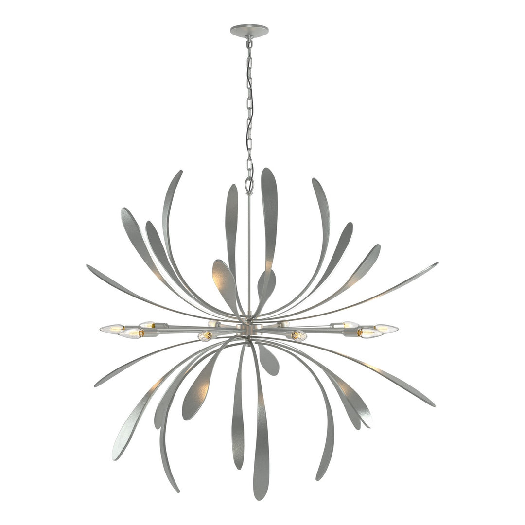 Hubbardton Forge Canada - 104355-SKT-82 - Ten Light Chandelier - Dahlia - Vintage Platinum