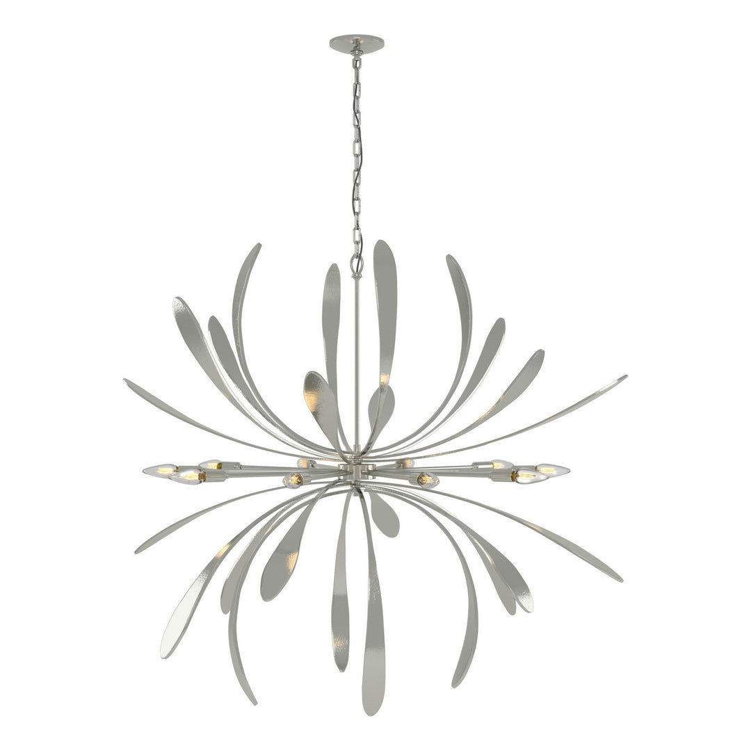 Hubbardton Forge Canada - 104355-SKT-85 - Ten Light Chandelier - Dahlia - Sterling