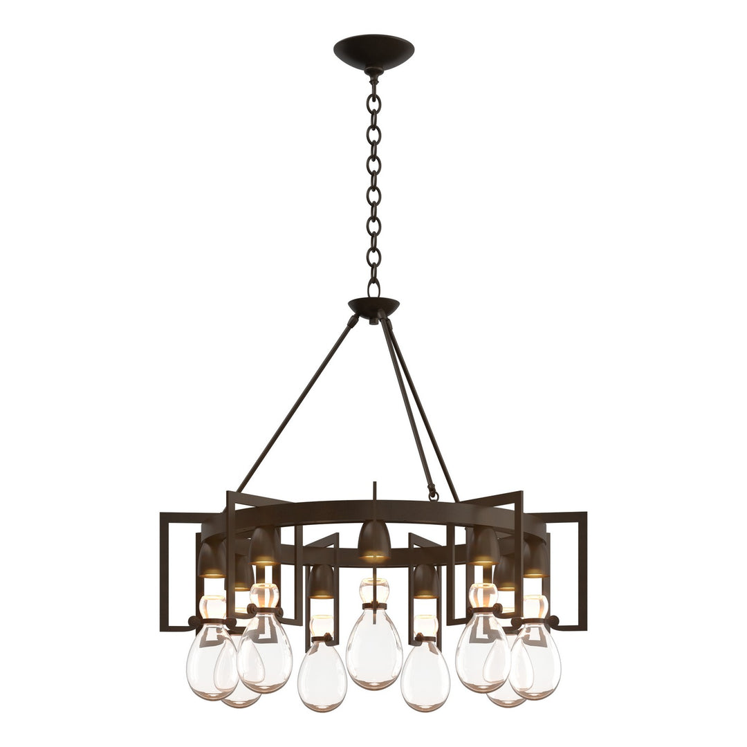 Hubbardton Forge Canada - 104360-SKT-05-ZM0572 - Nine Light Chandelier - Apothecary - Bronze