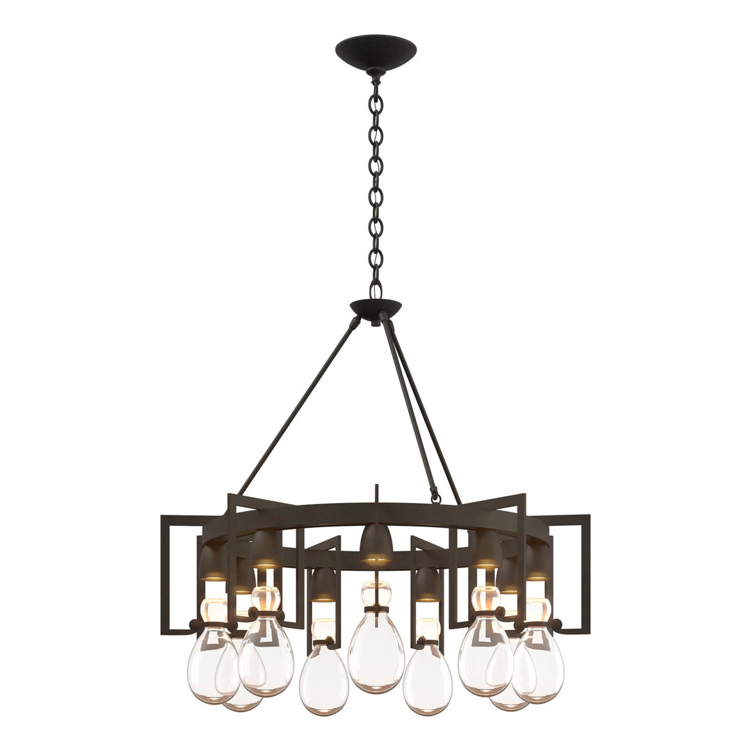Hubbardton Forge Canada - 104360-SKT-20-ZM0572 - Nine Light Chandelier - Apothecary - Natural Iron