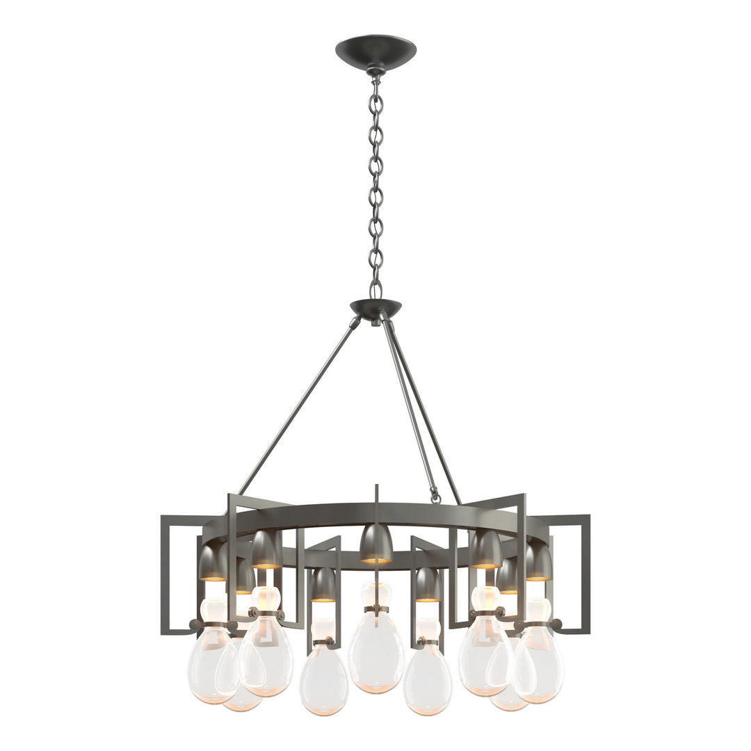 Hubbardton Forge Canada - 104360-SKT-82-ZM0572 - Nine Light Chandelier - Apothecary - Vintage Platinum