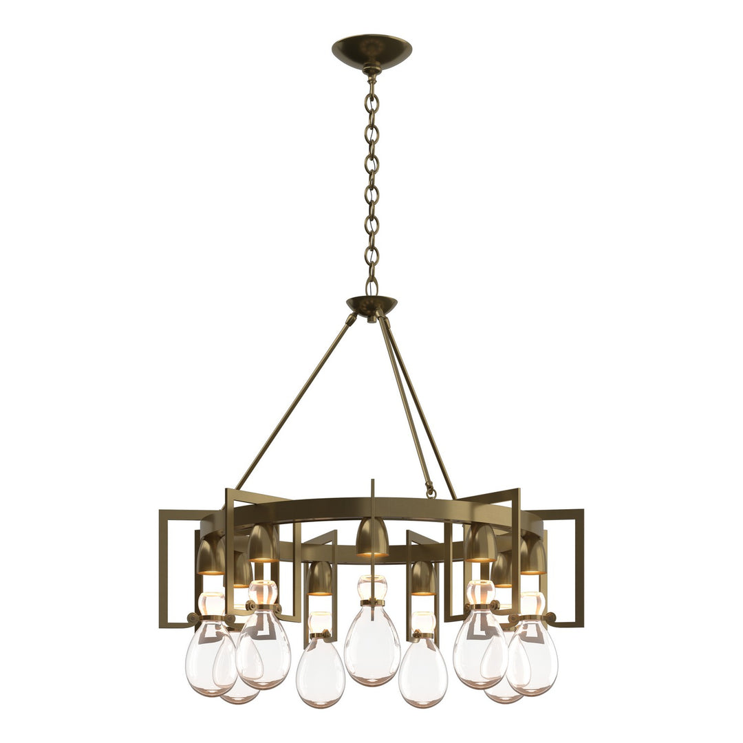 Hubbardton Forge Canada - 104360-SKT-86-ZM0572 - Nine Light Chandelier - Apothecary - Modern Brass