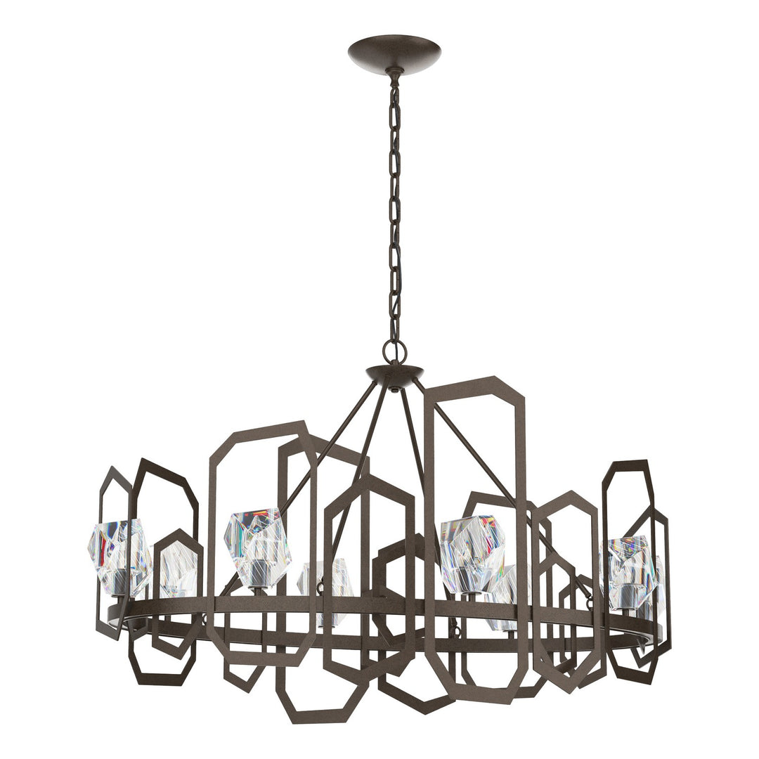 Hubbardton Forge Canada - 105020-SKT-05-CR - Eight Light Chandelier - Gatsby - Bronze