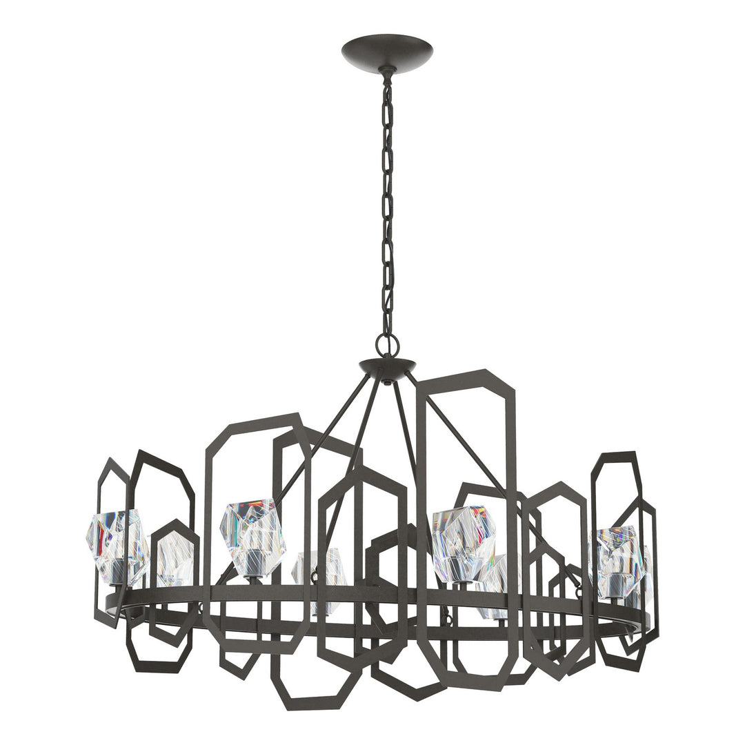 Hubbardton Forge Canada - 105020-SKT-07-CR - Eight Light Chandelier - Gatsby - Dark Smoke