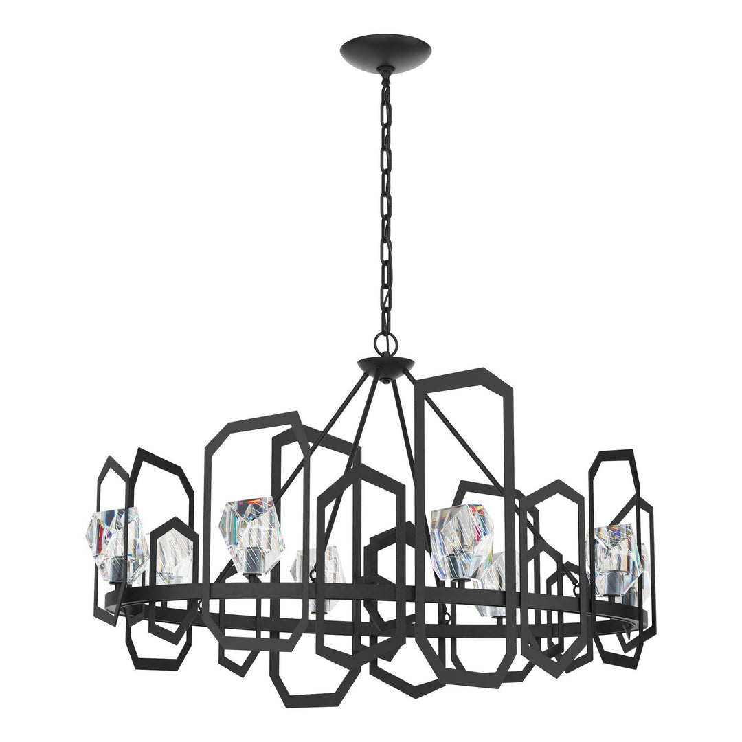 Hubbardton Forge Canada - 105020-SKT-10-CR - Eight Light Chandelier - Gatsby - Black