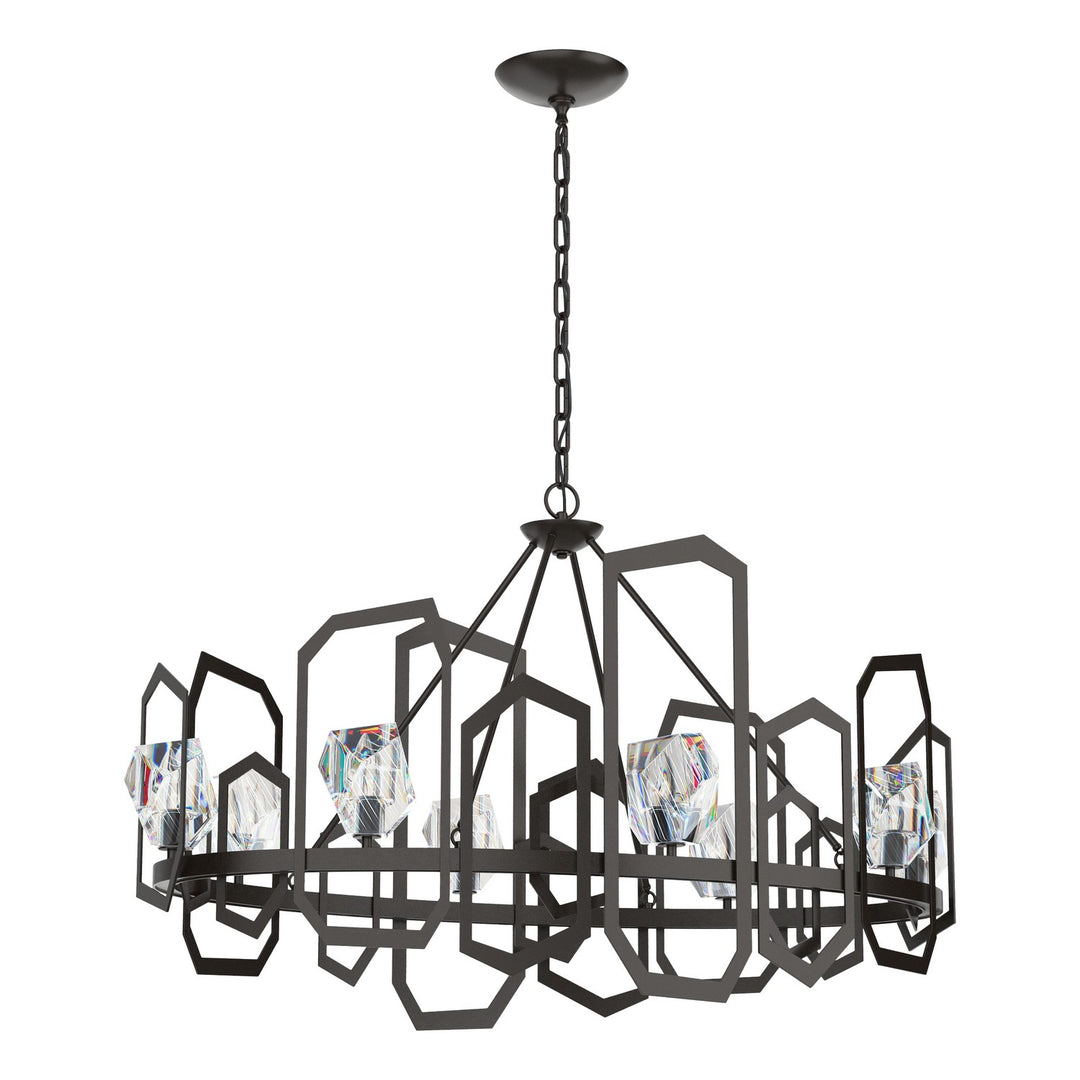 Hubbardton Forge Canada - 105020-SKT-14-CR - Eight Light Chandelier - Gatsby - Oil Rubbed Bronze