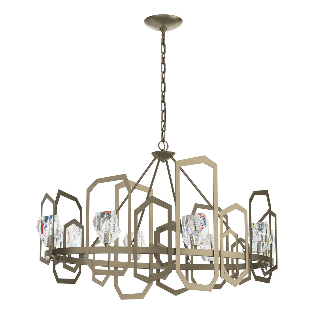 Hubbardton Forge Canada - 105020-SKT-84-CR - Eight Light Chandelier - Gatsby - Soft Gold