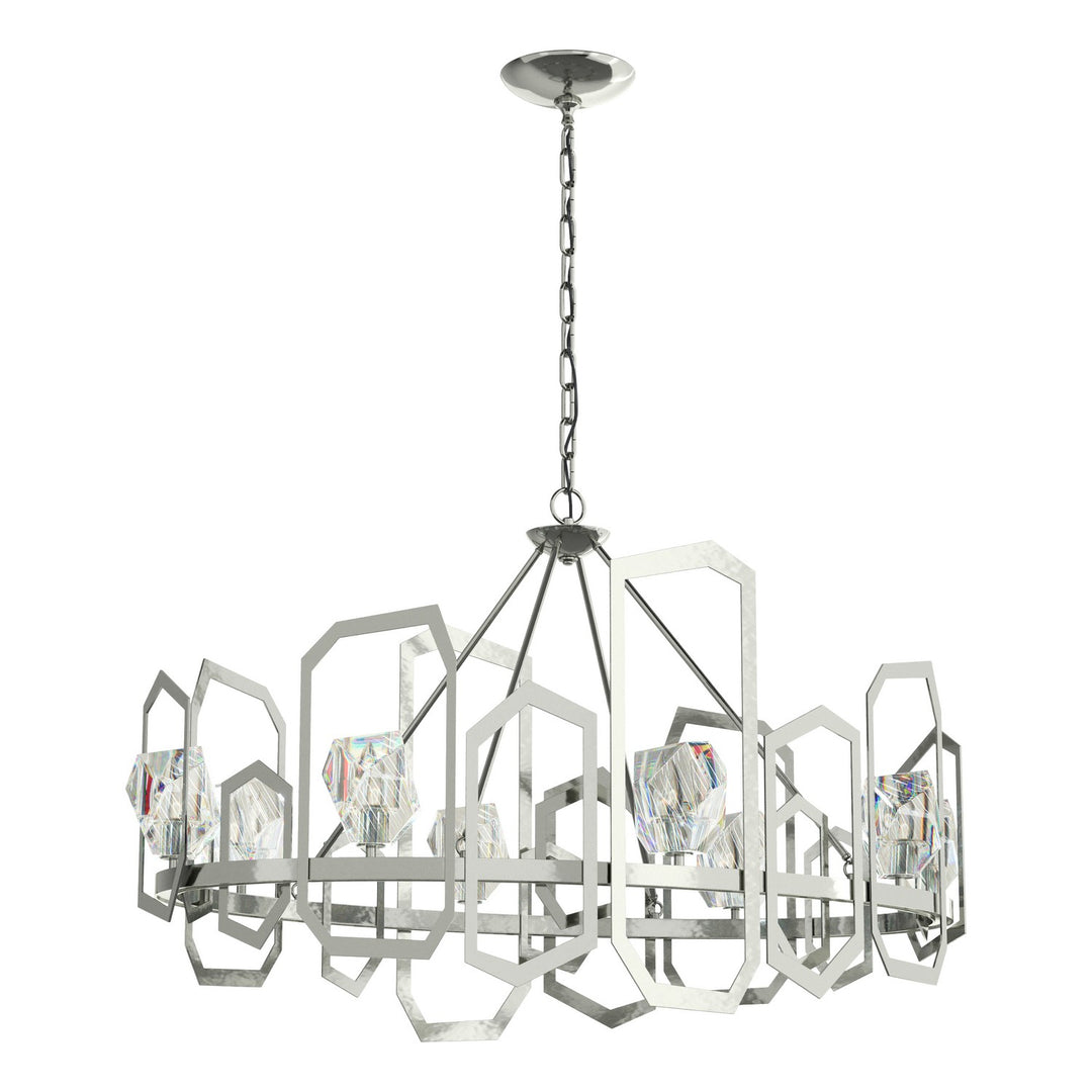 Hubbardton Forge Canada - 105020-SKT-85-CR - Eight Light Chandelier - Gatsby - Sterling