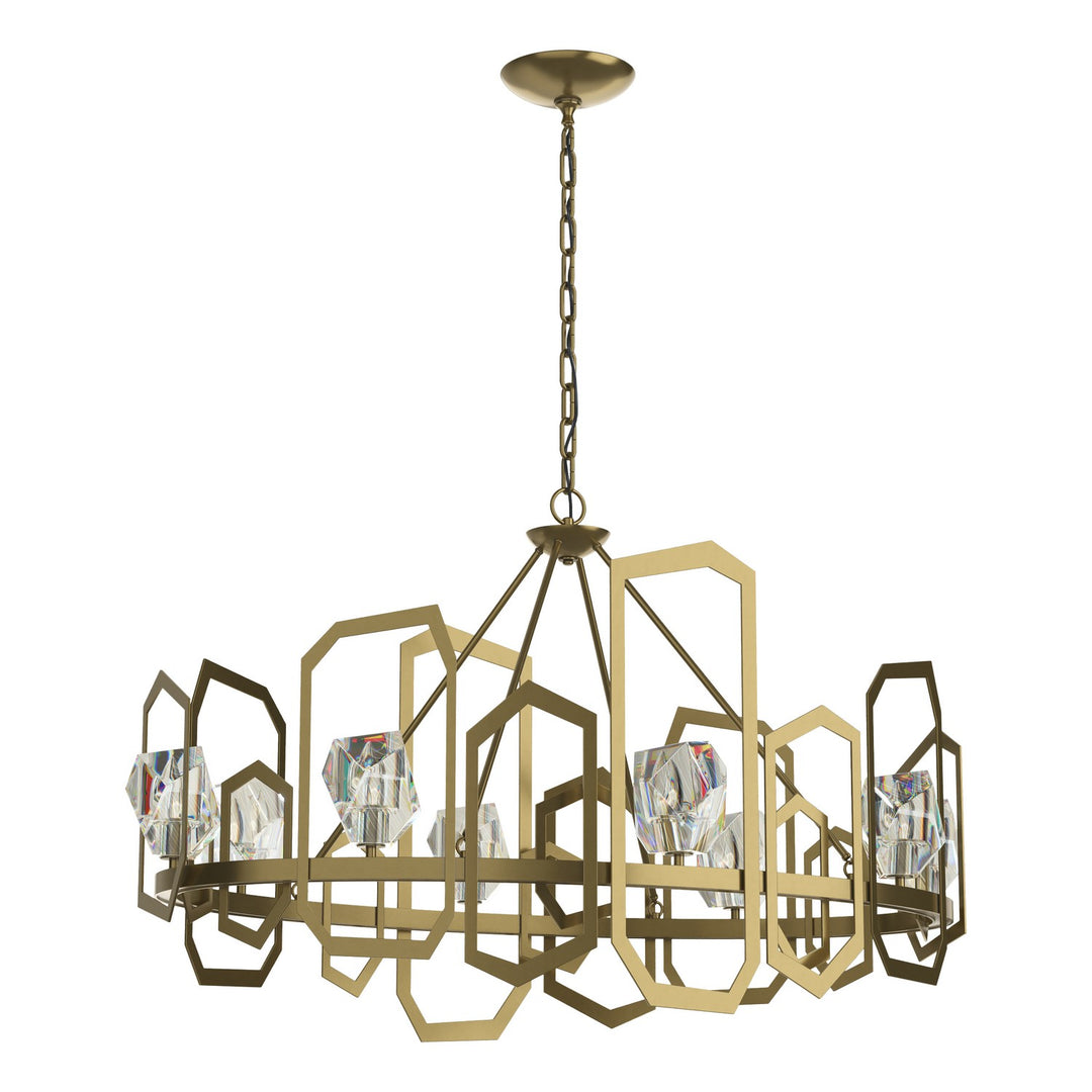 Hubbardton Forge Canada - 105020-SKT-86-CR - Eight Light Chandelier - Gatsby - Modern Brass