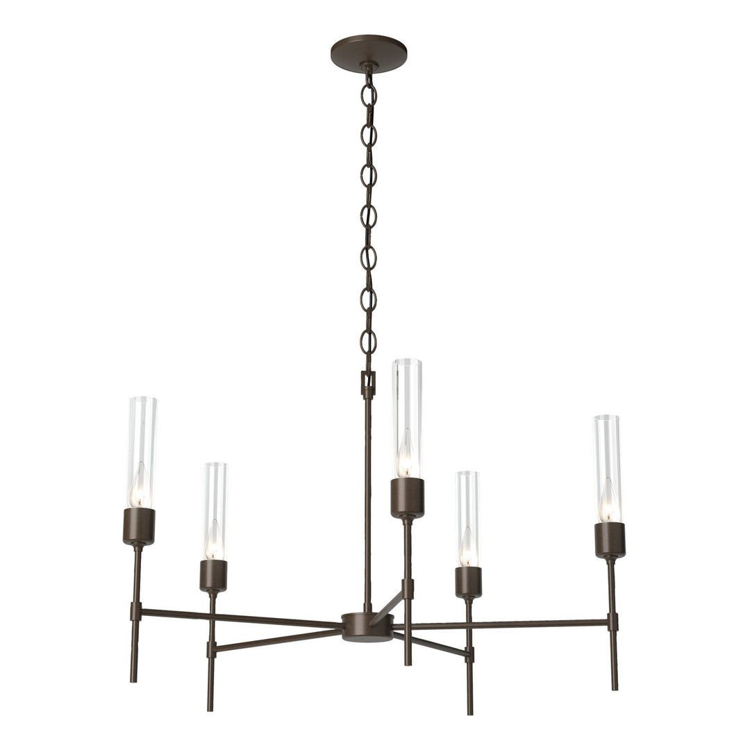 Hubbardton Forge Canada - 105045-SKT-05-ZM0611 - Five Light Chandelier - Vela - Bronze