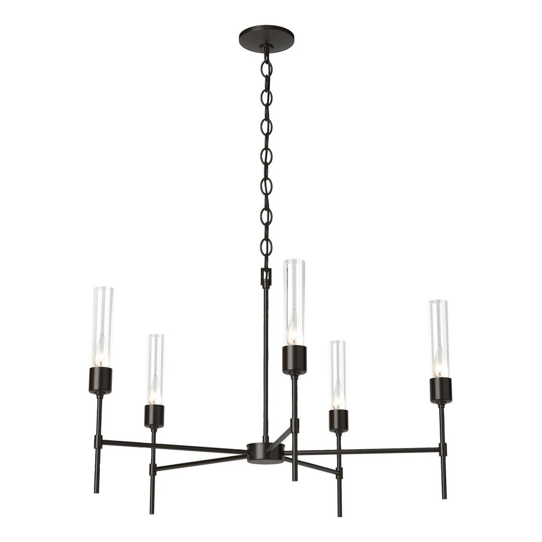 Hubbardton Forge Canada - 105045-SKT-14-ZM0611 - Five Light Chandelier - Vela - Oil Rubbed Bronze