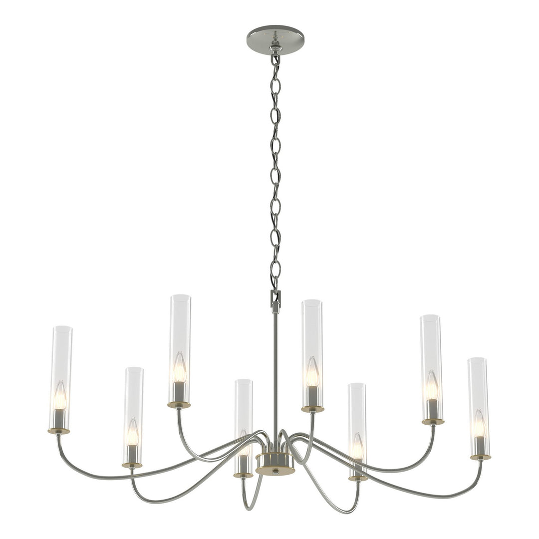 Hubbardton Forge Canada - 105050-SKT-85-BR-ZM0611 - Eight Light Chandelier - Grace - Sterling