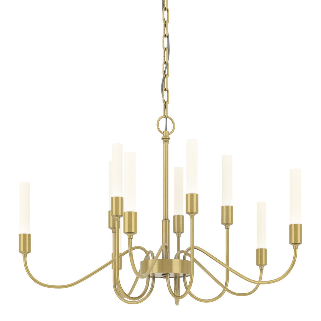 Lisse Ten Light Chandelier in Modern Brass - available from The Lighting Shoppe, trusted by Canadian homeowners