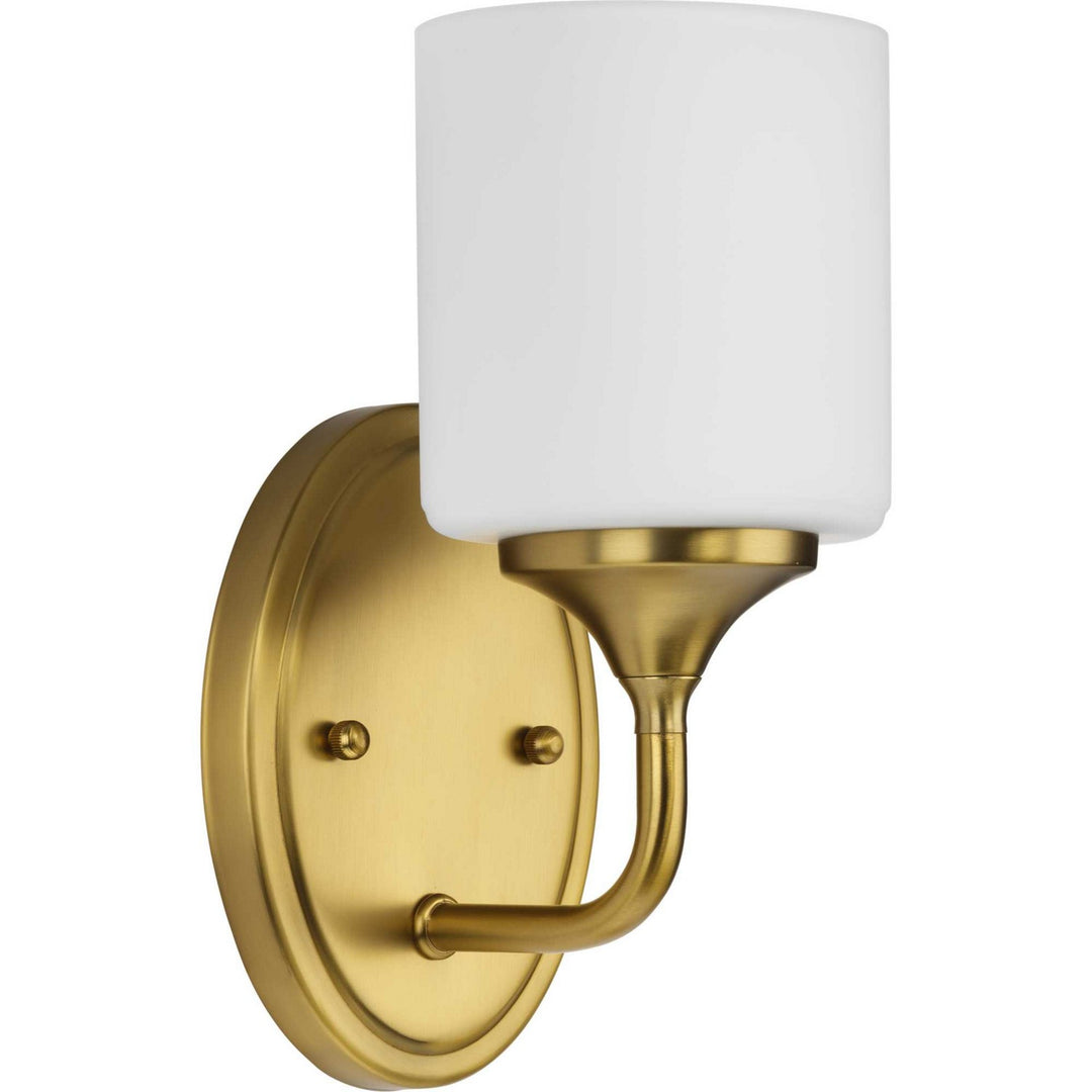 Lynzie One Light Bath in Brushed Gold - available from The Lighting Shoppe, trusted by Canadian homeowners