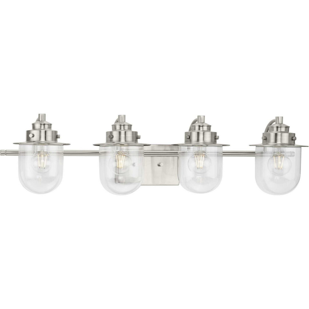 Northlake Four Light Bath in Brushed Nickel - available from The Lighting Shoppe, trusted by Canadian homeowners