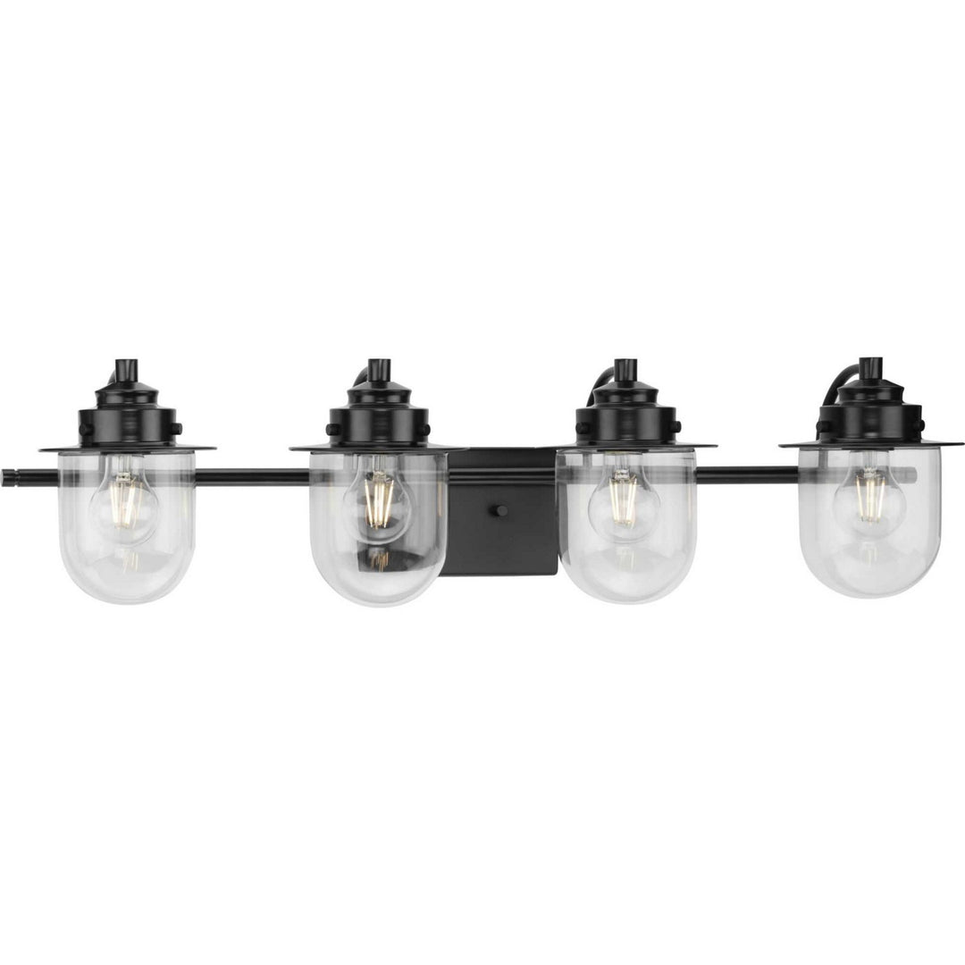 Northlake Four Light Bath in Matte Black - available from The Lighting Shoppe, trusted by Canadian homeowners