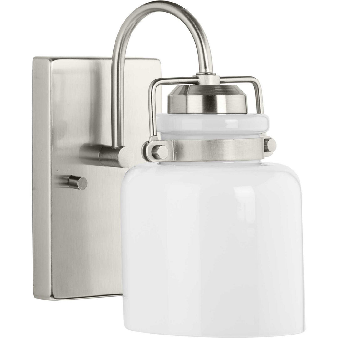 Fessler One Light Bath in Brushed Nickel - available from The Lighting Shoppe, trusted by Canadian homeowners