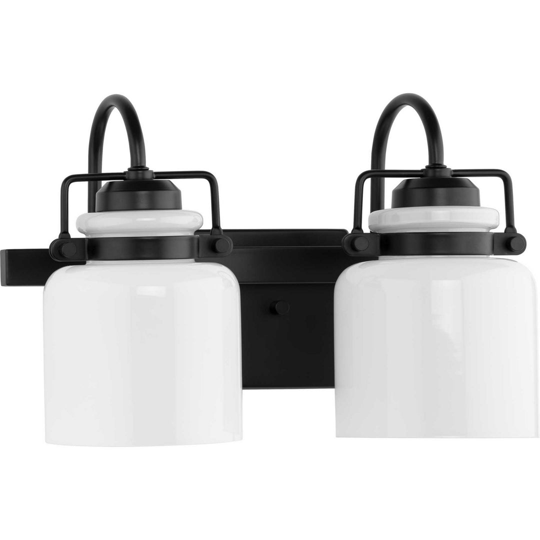Fessler Two Light Bath in Matte Black - available from The Lighting Shoppe, trusted by Canadian homeowners