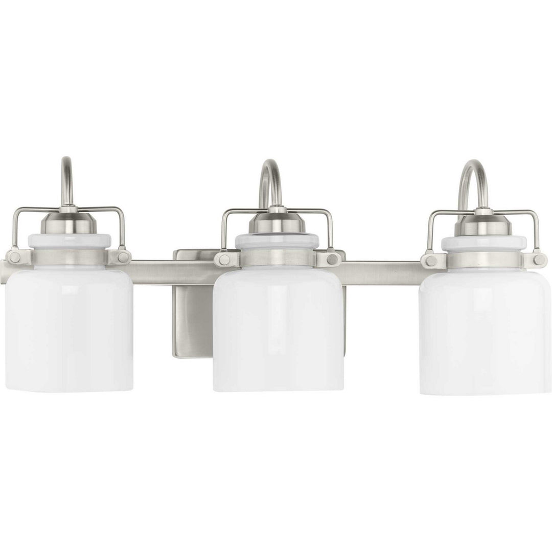 Fessler Three Light Bath in Brushed Nickel - available from The Lighting Shoppe, trusted by Canadian homeowners