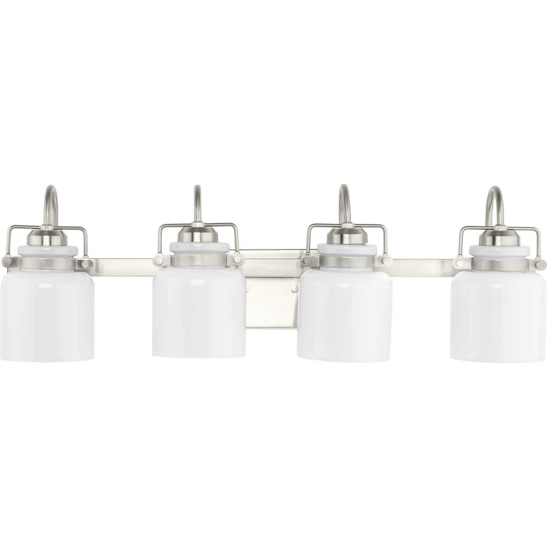 Fessler Four Light Bath in Brushed Nickel - available from The Lighting Shoppe, trusted by Canadian homeowners