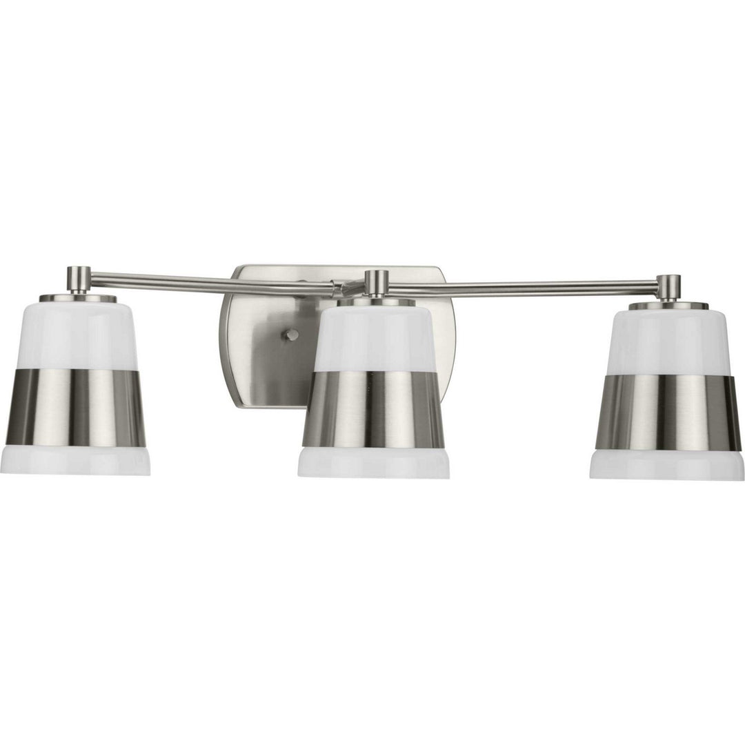 Haven Three Light Bath in Brushed Nickel - available from The Lighting Shoppe, trusted by Canadian homeowners