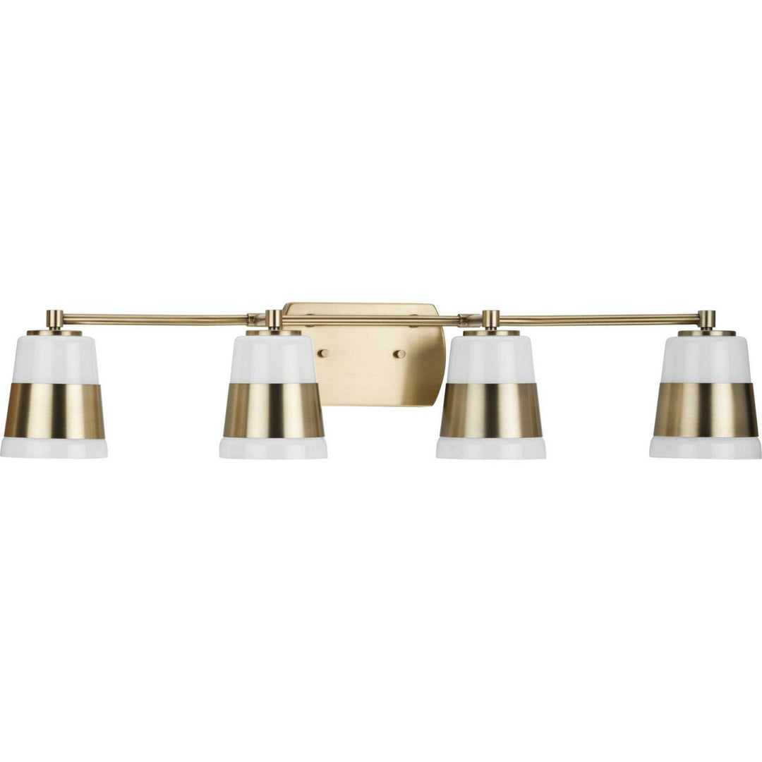 Haven Four Light Bath in Vintage Brass - available from The Lighting Shoppe, trusted by Canadian homeowners
