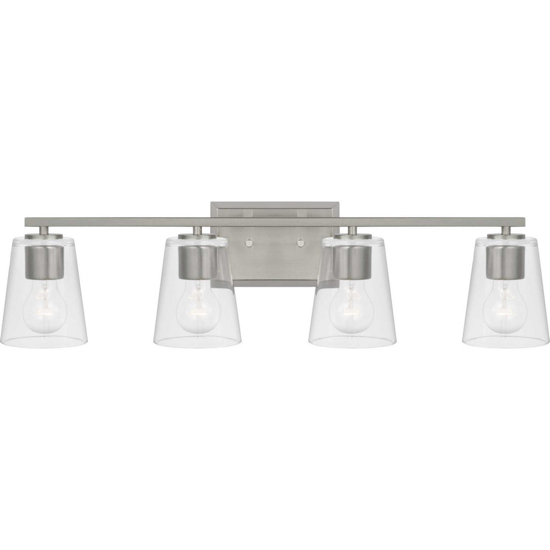 Vertex Four Light Bath in Brushed Nickel - available from The Lighting Shoppe, trusted by Canadian homeowners