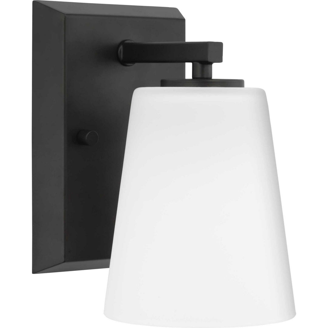 Vertex One Light Bath in Matte Black - available from The Lighting Shoppe, trusted by Canadian homeowners