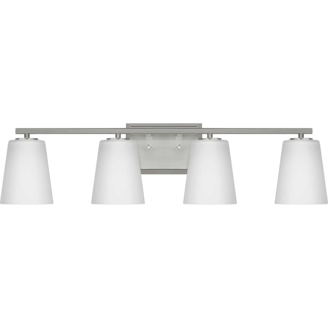 Vertex Four Light Bath in Brushed Nickel - available from The Lighting Shoppe, trusted by Canadian homeowners