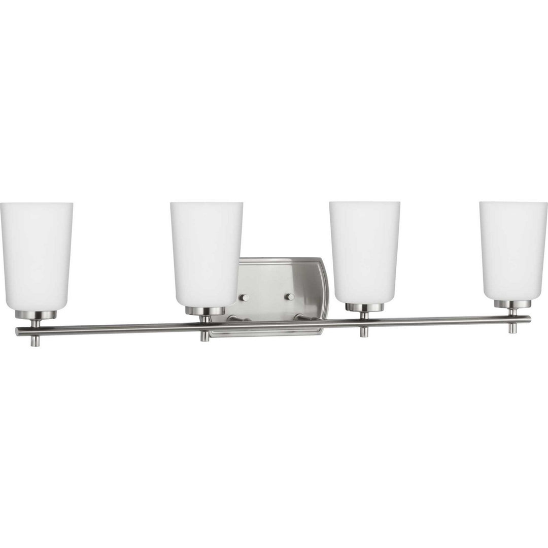 Adley Four Light Bath in Brushed Nickel - available from The Lighting Shoppe, trusted by Canadian homeowners