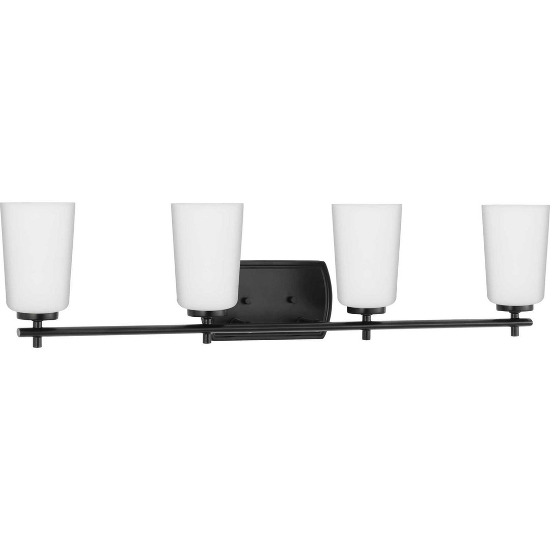 Adley Four Light Bath in Matte Black - available from The Lighting Shoppe, trusted by Canadian homeowners