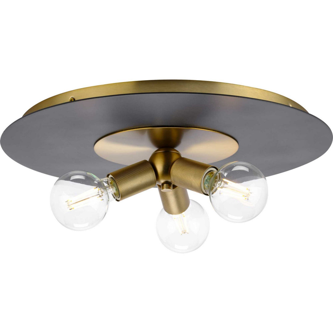 Trimble Three Light Flush Mount in Brushed Bronze - available from The Lighting Shoppe, trusted by Canadian homeowners