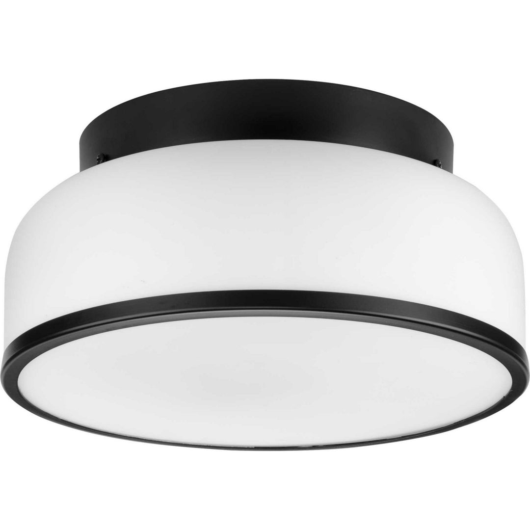 Parkhurst Two Light Flush Mount in Matte Black - available from The Lighting Shoppe, trusted by Canadian homeowners