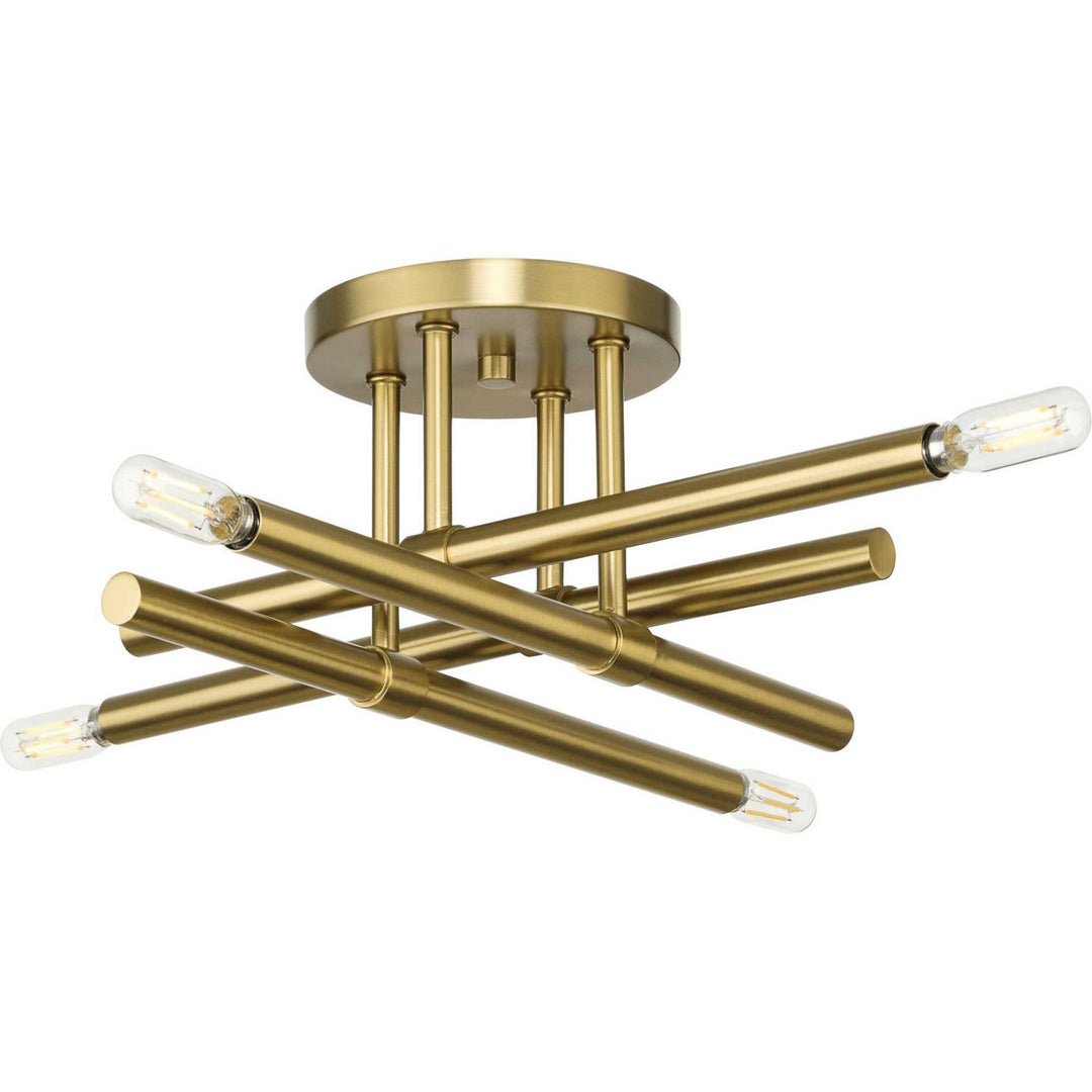 Progress Canada - P350257-191 - Four Light Semi Flush Mount - Arya - Brushed Gold
