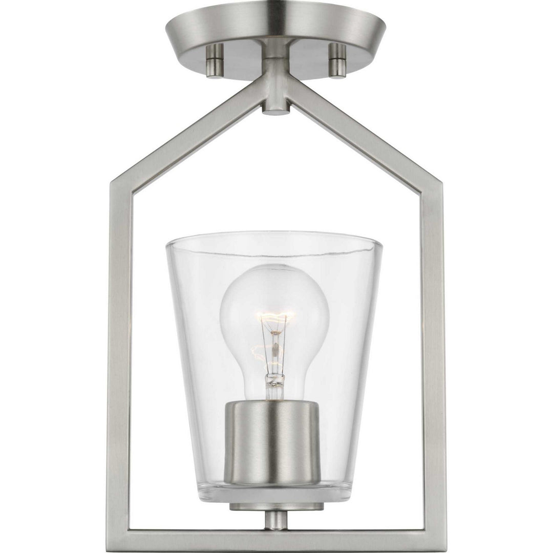 Progress Canada - P350258-009 - One Light Semi Flush Mount - Vertex - Brushed Nickel