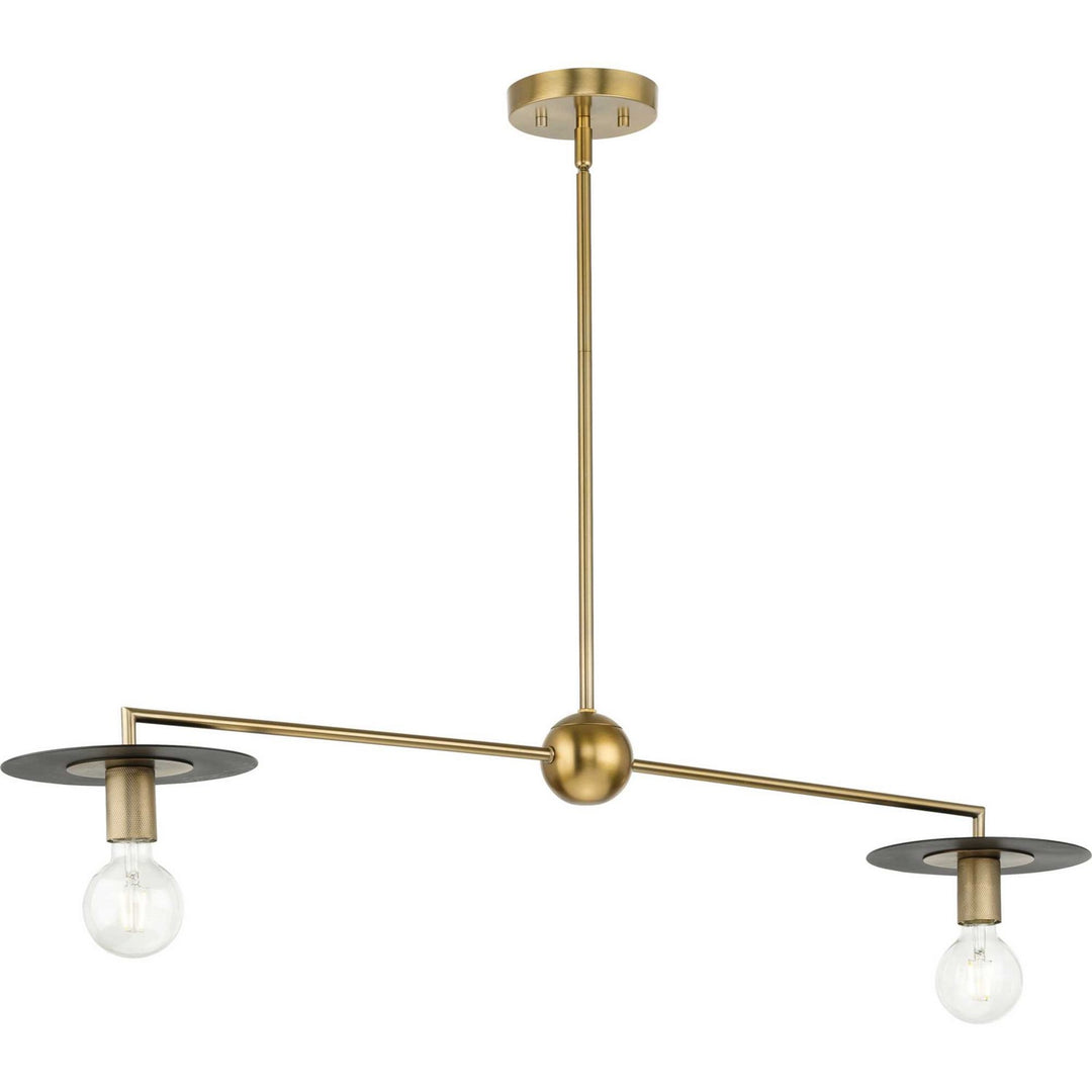 Trimble Two Light Linear Chandelier in Brushed Bronze - available from The Lighting Shoppe, trusted by Canadian homeowners