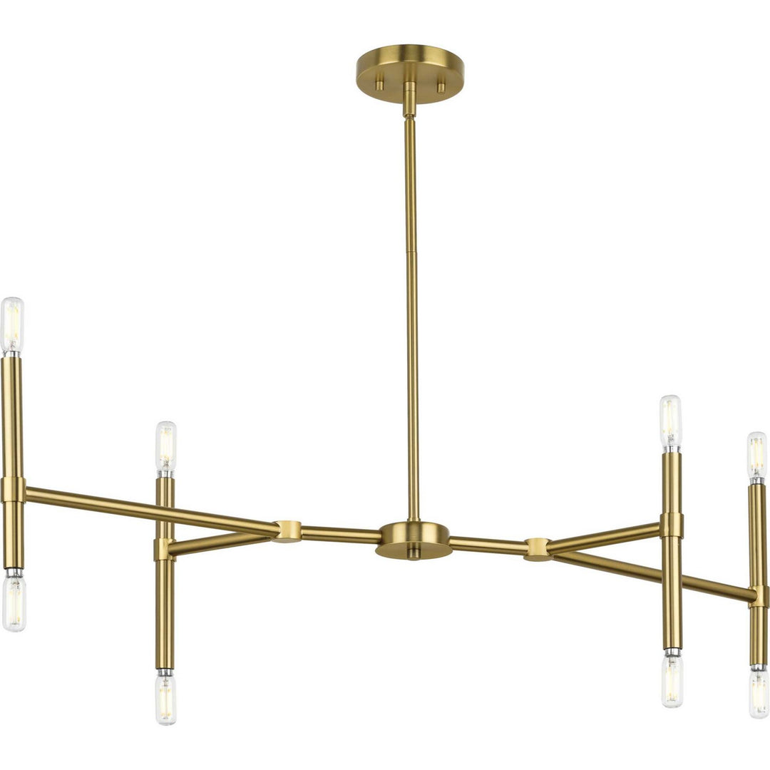 Progress Canada - P400338-191 - Eight Light Linear Chandelier - Arya - Brushed Gold