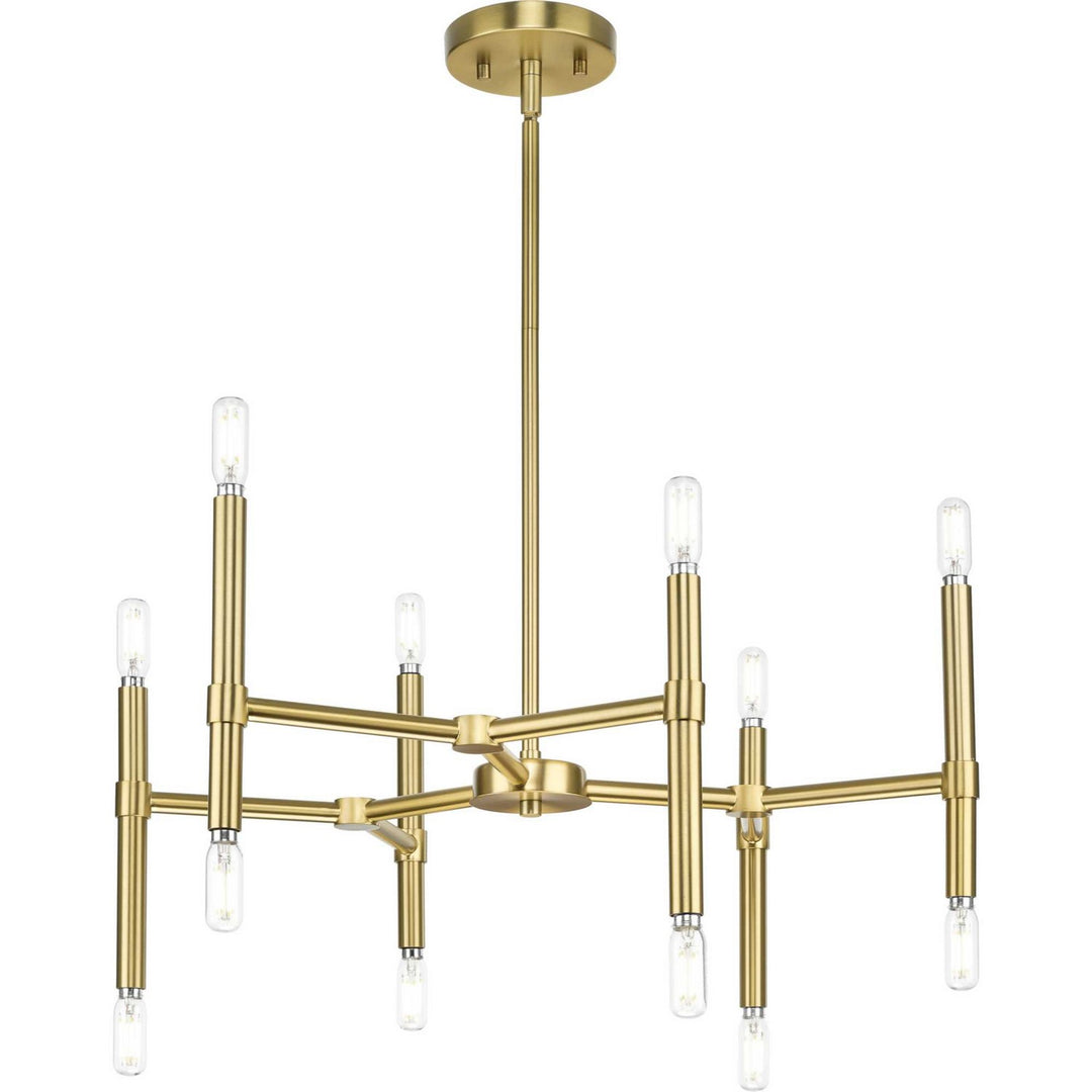 Arya 12 Light Chandelier in Brushed Gold - available from The Lighting Shoppe, trusted by Canadian homeowners