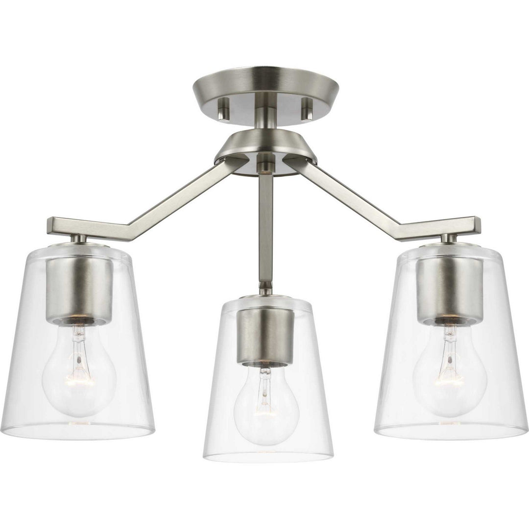Progress Canada - P400340-009 - Three Light Chandelier Conv - Vertex - Brushed Nickel