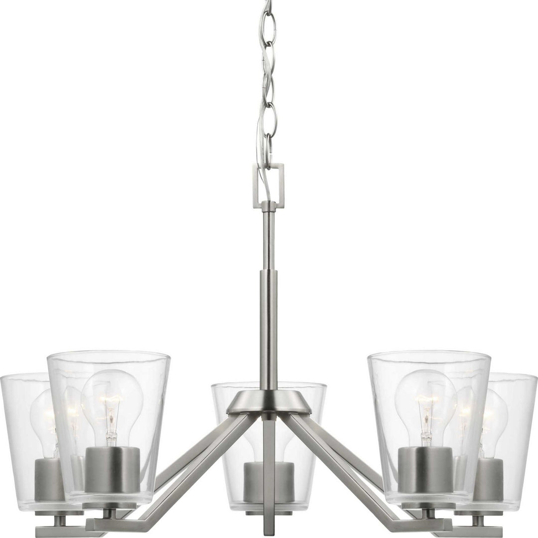 Progress Canada - P400341-009 - Five Light Chandelier - Vertex - Brushed Nickel