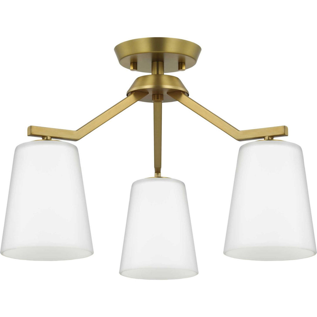 Progress Canada - P400342-191 - Three Light Chandelier Conv - Vertex - Brushed Gold