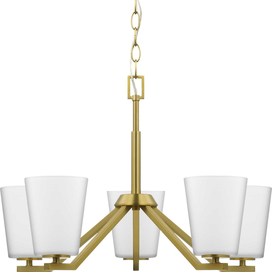 Progress Canada - P400343-191 - Five Light Chandelier - Vertex - Brushed Gold
