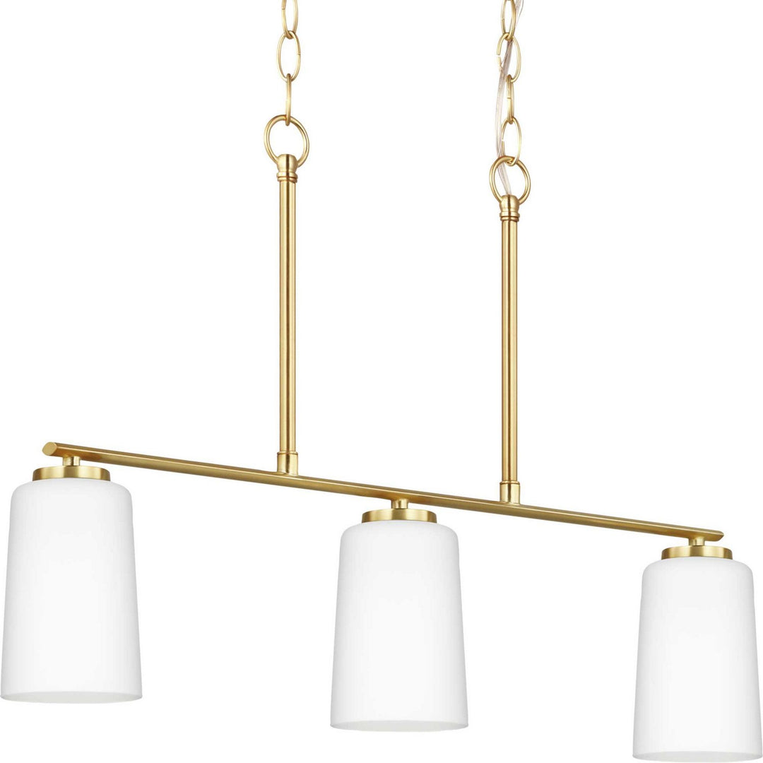 Progress Canada - P400348-012 - Three Light Linear Chandelier - Adley - Satin Brass