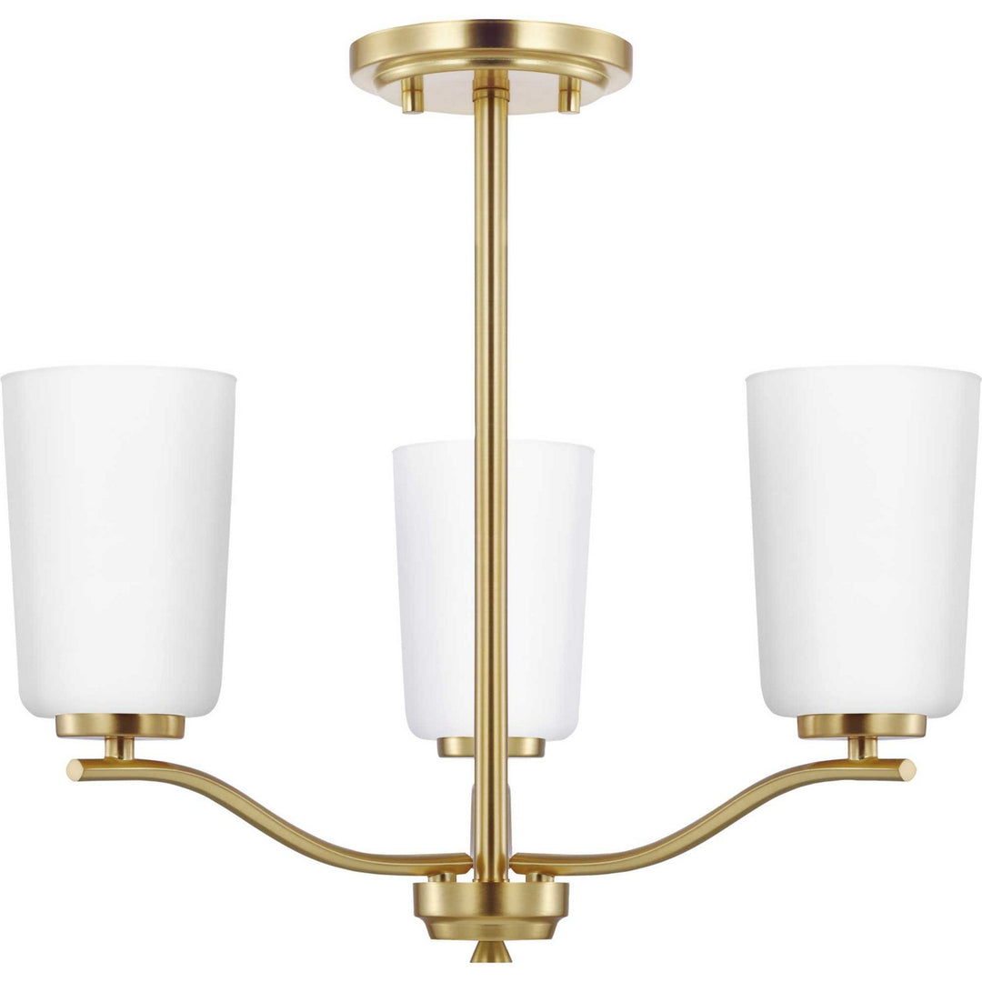 Progress Canada - P400349-012 - Three Light Chandelier Conv - Adley - Satin Brass